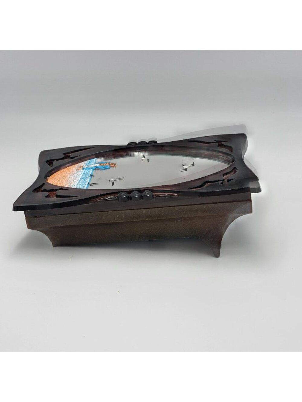 Love Story  1978 Vintage Seagull Beach Music Box Mirror - Picture 7 of 10
